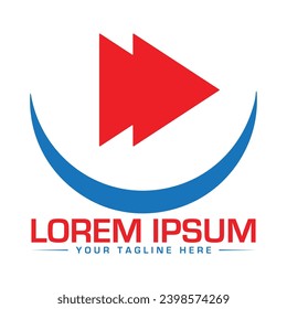 Video Player Logo Design Unique and Modern Logo Design