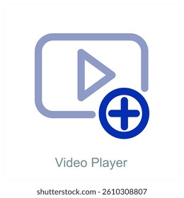 Video Player and media icon concept