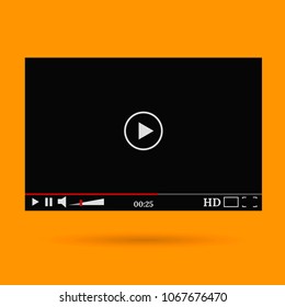 video player mock up design eps 10 vector