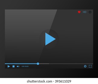 Video Player mockup for web site skin template of and audio vector concept mobile apps