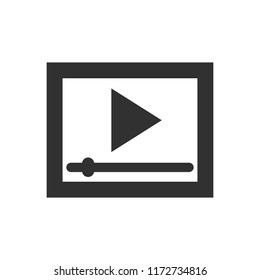video player. monochrome icon