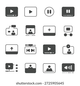 Video Player and Multimedia Content Control Symbols