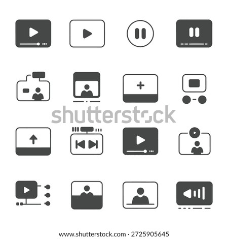 Video Player and Multimedia Content Control Symbols