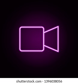 video player neon icon. Elements of Minimal universal theme set. Simple icon for websites, web design, mobile app, info graphics