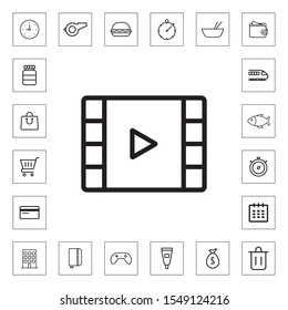 Video Player Outline Icon Illustration Isolated Vector Sign Symbol