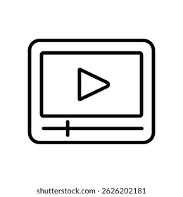 ilustração do ícone da estrutura de tópicos do player de vídeo