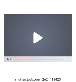 O reprodutor de vídeo é pausado com o botão de reprodução visível, pronto para iniciar um vídeo