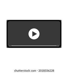 Video player. Video player in phone. Play button.