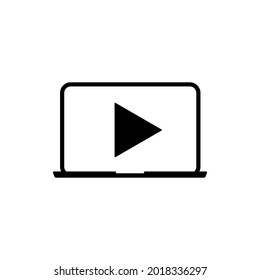 Video player. Play icon. Video player icon. Notebook icon. Icon black.