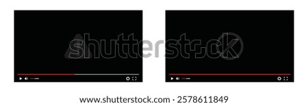 Video player screen error icon, vector illustration