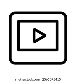 A video player screen representing media, playback, or content streaming