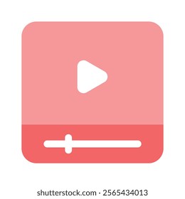 A video player screen representing media, playback, or content streaming