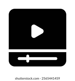 A video player screen representing media, playback, or content streaming