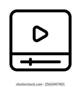 A video player screen representing media, playback, or content streaming