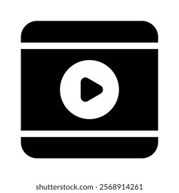 A video player screen representing media, playback, or content streaming