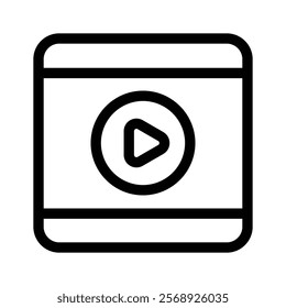 A video player screen representing media, playback, or content streaming