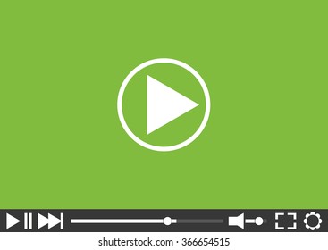 Video Player Screen. Vector