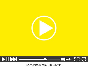 Video Player Screen. Vector