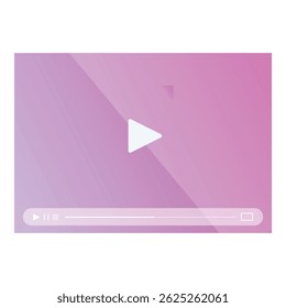 O player de vídeo está mostrando uma barra de streaming, o botão de reprodução e o conceito de design de interface de conteúdo multimídia