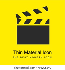 Video Player Sign bright yellow material minimal icon or logo design