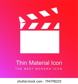 Video Player Sign red and pink gradient material white icon minimal design