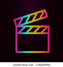 Video player sign, theatre nolan icon Simple thin line, outline vector of theater icons for ui and ux, website or mobile application