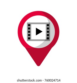 video player social media  round pointer web