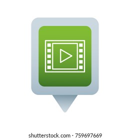video player social media square pointer web
