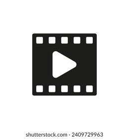 Video player symbol and film frame. 