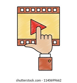 Video player symbol scribble