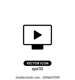 Video Player Symbol Vector Icon Illustration For Web And Mobile App.Ui/Ux.