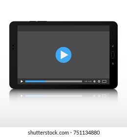 Video player. Interfaz de plantilla de reproductor de vídeo para smartphone y tablet.