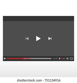 Video player. Video player template interface for smartphone and tablet.