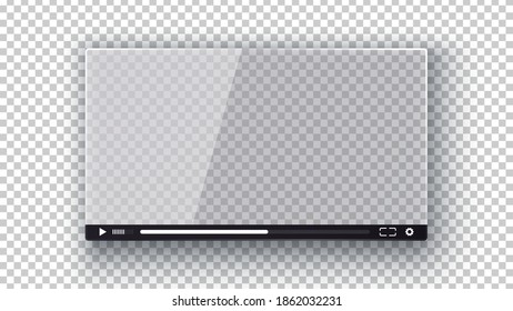 Fondo transparente de la plantilla del reproductor de vídeo