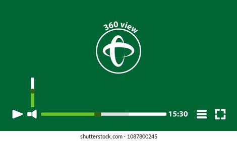 video player template for web and mobile apps. video player background.