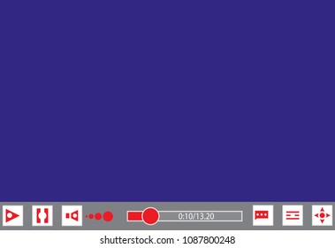 video player template for web and mobile apps. video player background.