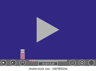 video player template for web and mobile apps. video player background.