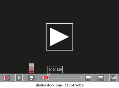 video player template for web and mobile apps. video player background.
