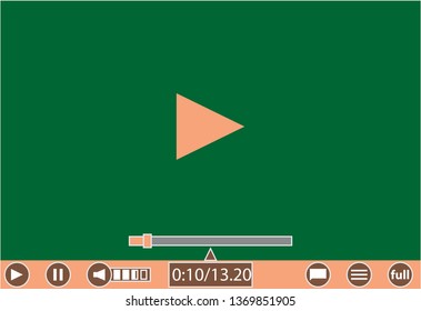 video player template for web and mobile apps. video player background.