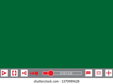 video player template for web and mobile apps. video player background.