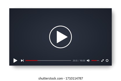 Video player template for web or mobile apps. Vector illustration. - Shutterstock ID 1710114787