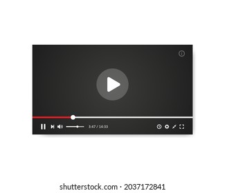 Video player template for web or mobile apps. Video player concept symbol Vector illustration EPS 10