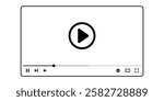 Video player template with white background