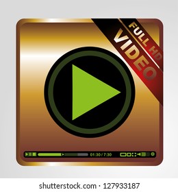 video player vector art