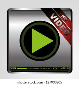 video player vector art