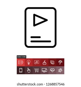 Video player vector icon
