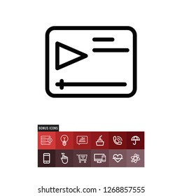 Video player vector icon