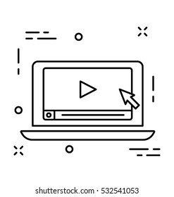 Video Player Vector Icon
