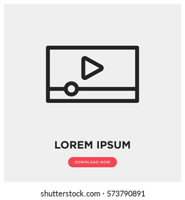 Video player vector icon