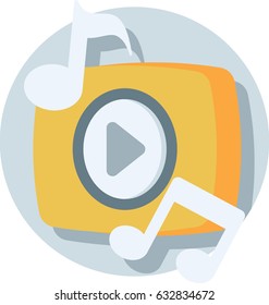 Video Player Vector Icon
